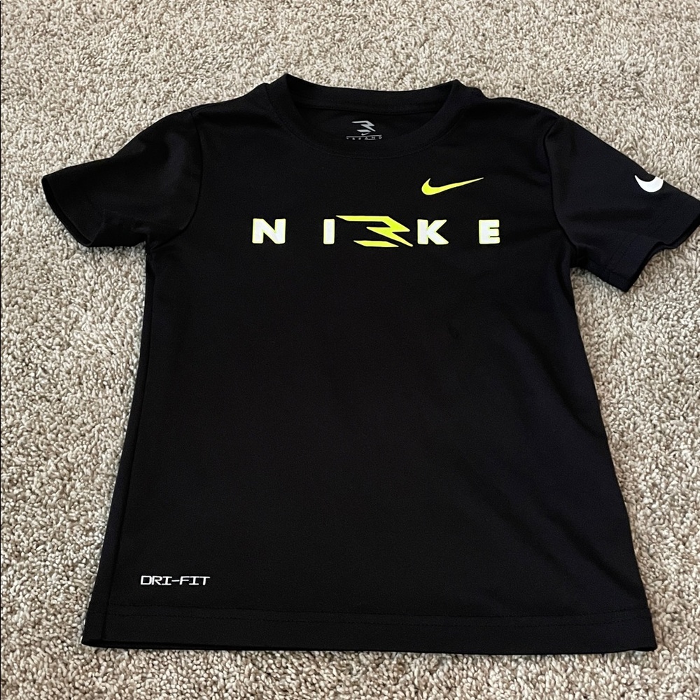 Nike Black Tee with Yellow Logo